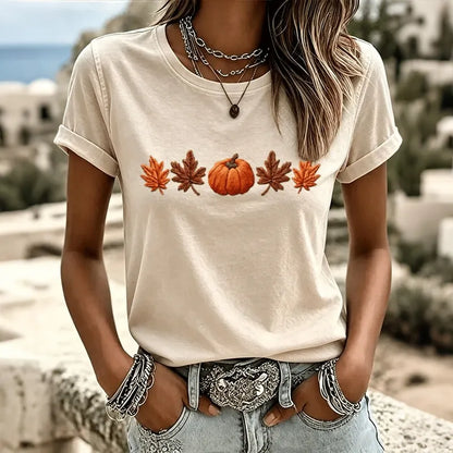 Women's Casual Pumpkin Print Autumn Top