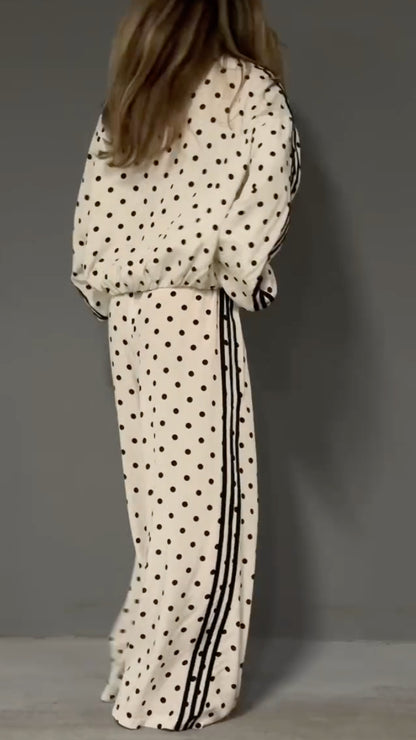 Polka Dot Tracksuit Set