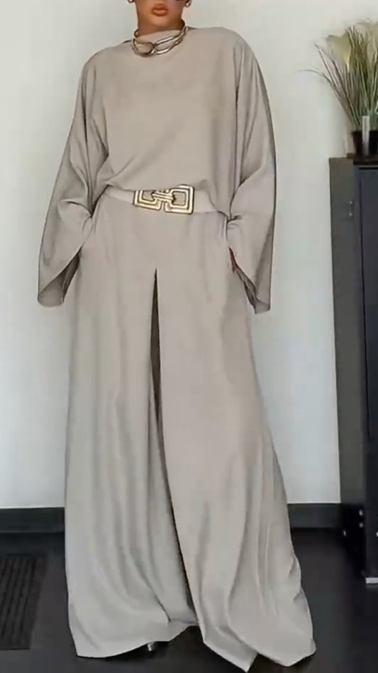 Women's Round-Neck Premium Loose-Fit Casual Set