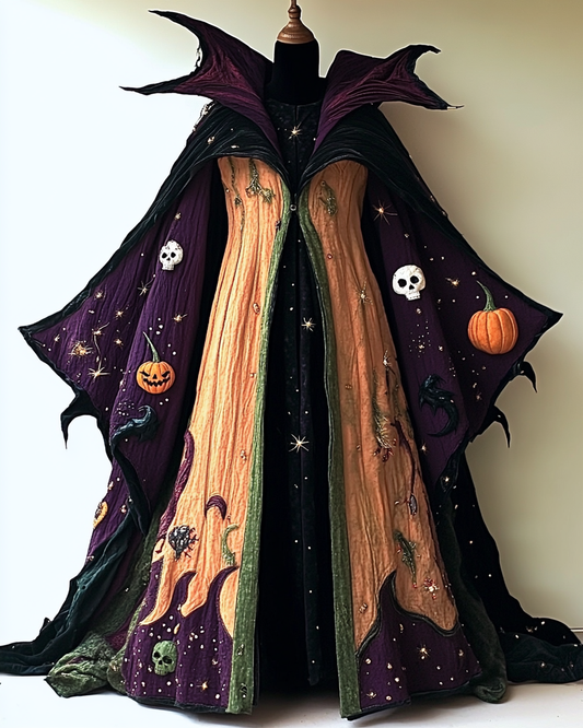 Halloween Theme Party Dark Loose Wide-Sleeved Cape 0739