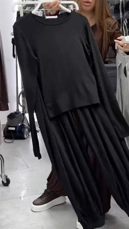 Crop Top & Wide Leg Pants Co-Ord Set