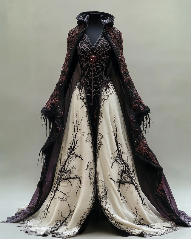 Women's Halloween Contrast Dress 4052