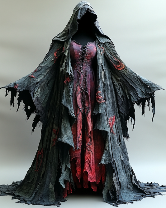 Women's Halloween Bat Wing Sleeve Contrast Dress 7fac