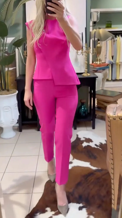 Peplum Top & Matching Pants Co-Ord Set